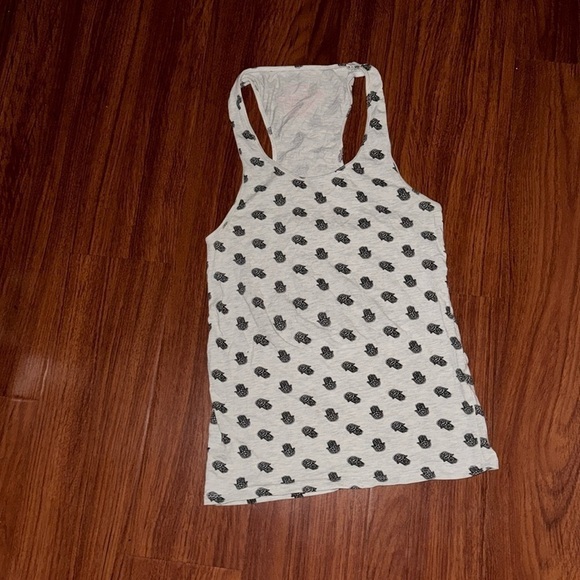 Evil Eye Mini Hamsa Hand Good Luck Traditional Cotton Fabric tank top M-L - Picture 2 of 5